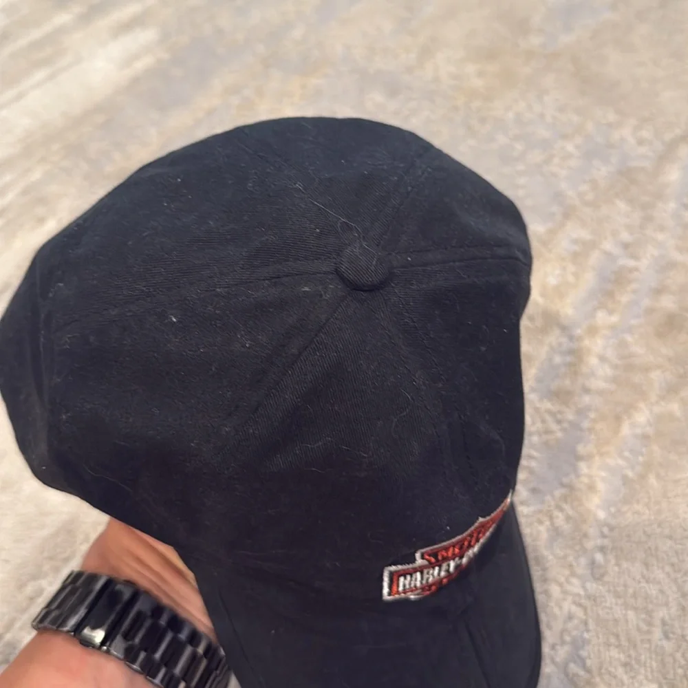 Harley Davidson Black Cloth Cap With Foldable‎ Visor cool five panel fitted hat
